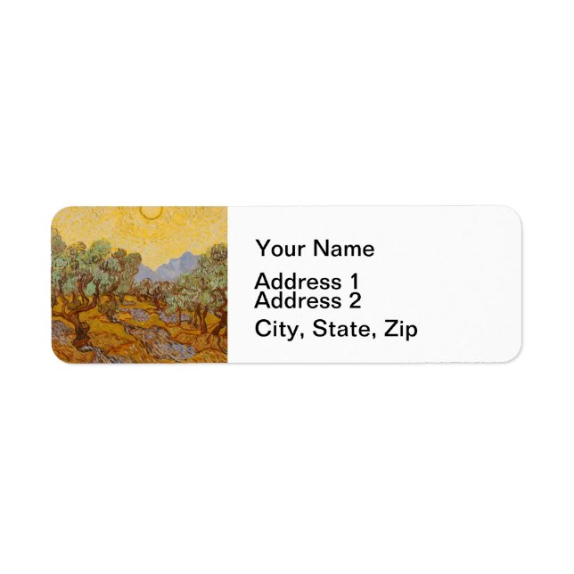 Van Gogh Olive Trees Yellow Sun Sky (Front)