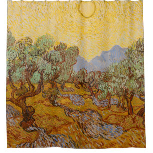 Van Gogh Olive Trees Yellow Sun Sky