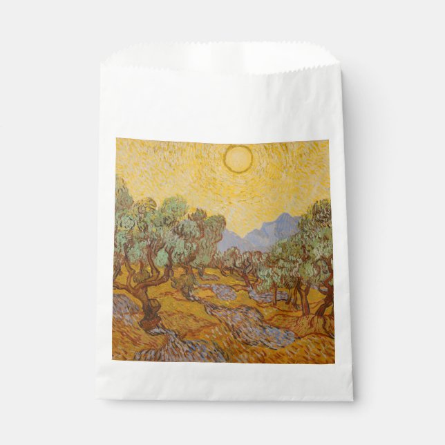 Van Gogh Olive Trees Yellow Sun Sky Favour Bag (Front)