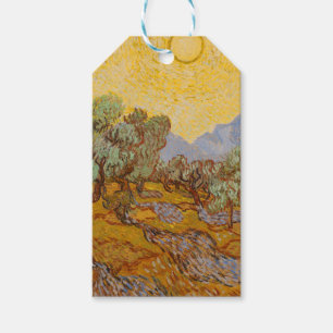 Van Gogh Olive Trees Yellow Sun Sky Gift Tags