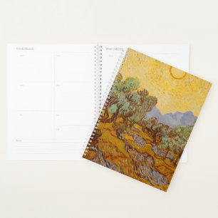Van Gogh Olive Trees Yellow Sun Sky Planner