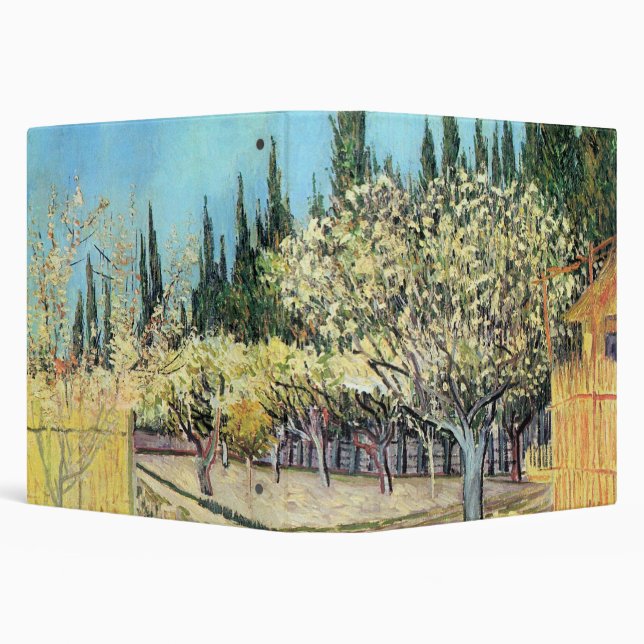 Van Gogh Orchard in Blossom, Bordered by Cypresses Binder (Background)