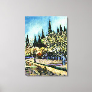Van Gogh - Orchard Surrounded by Cypresses Canvas Print