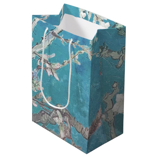 Van Gogh Painting Almond Blossom  Medium Gift Bag (Front Angled)
