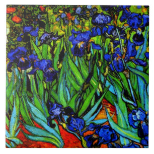 Van Gogh painting, Irises, Tile