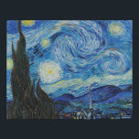 Van Gogh Painting of The Starry Night (1889) Faux Canvas Print<br><div class="desc">Beautiful Vincent Van Gogh painting of The Starry Night in (1889). This work is a famous painting from Vincent Van Gogh. This artwork would look beautiful on any wall.</div>