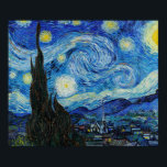 Van Gogh Painting of The Starry Night (1889) Poster<br><div class="desc">Beautiful Vincent Van Gogh painting of The Starry Night in (1889). This work is a famous painting from Vincent Van Gogh. This artwork would look beautiful on any wall.</div>