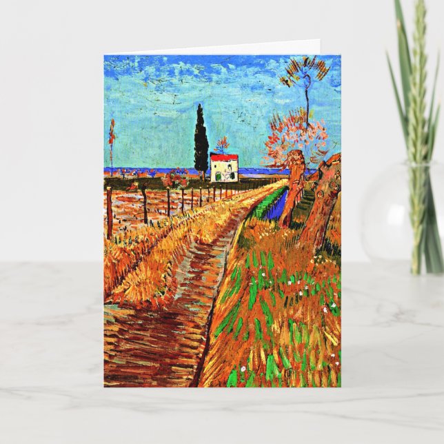 Van Gogh - Path Through a Field with Willows Card (Front)