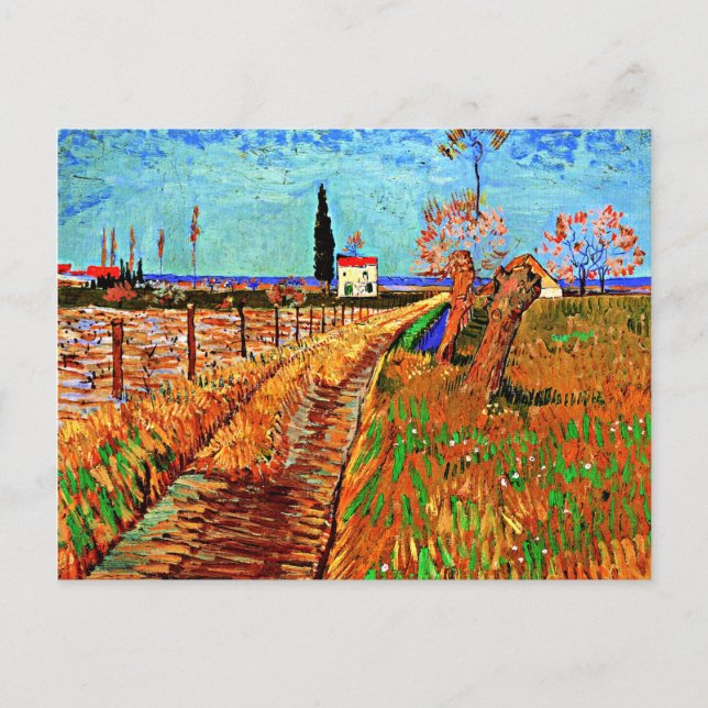 Van Gogh - Path through a Field with Willows Postcard (Front)
