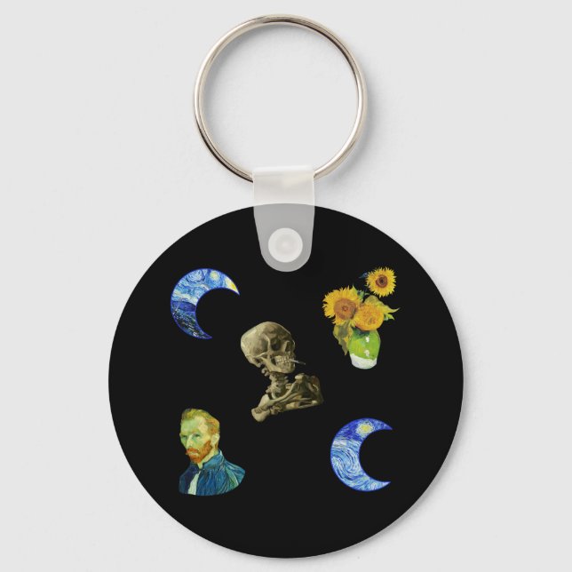 Van Gogh pattern Keychain (Front)