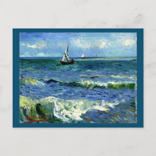 Van Gogh - Paysage marin (encadré) Carte postale