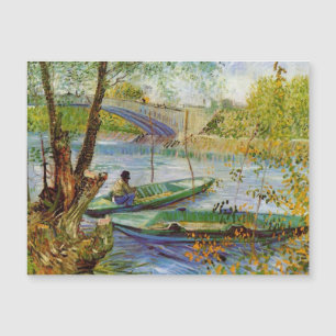 Van Gogh Pêche sur la carte magnétique du printemp