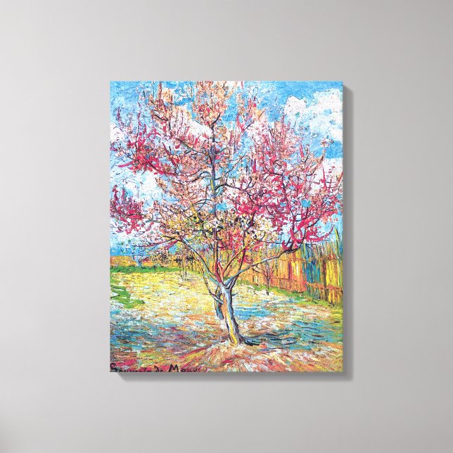 Van Gogh - Peintres roses toile Imprimer (Recto)