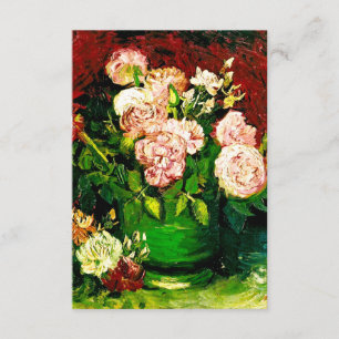 Van Gogh Peonies and Roses Enclosure Card