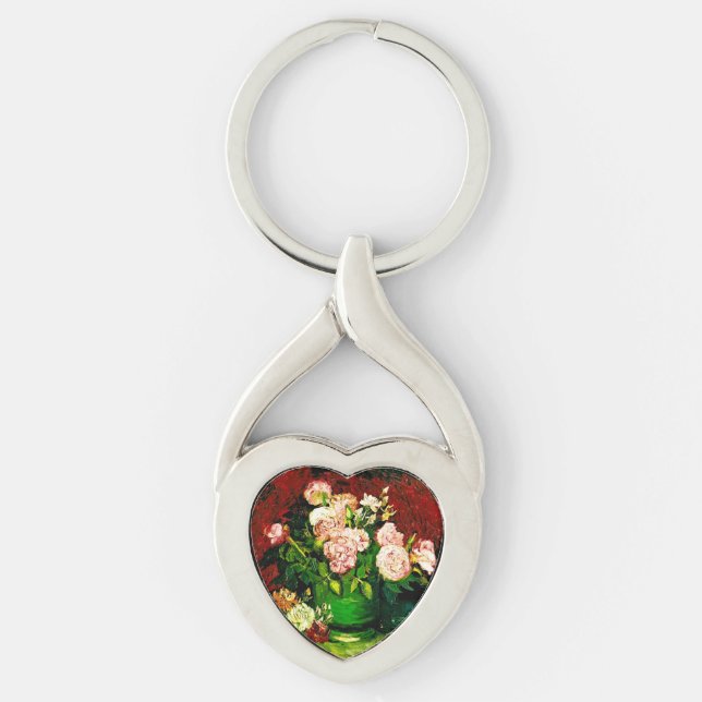 Van Gogh Peonies and Roses Keychain (Front)