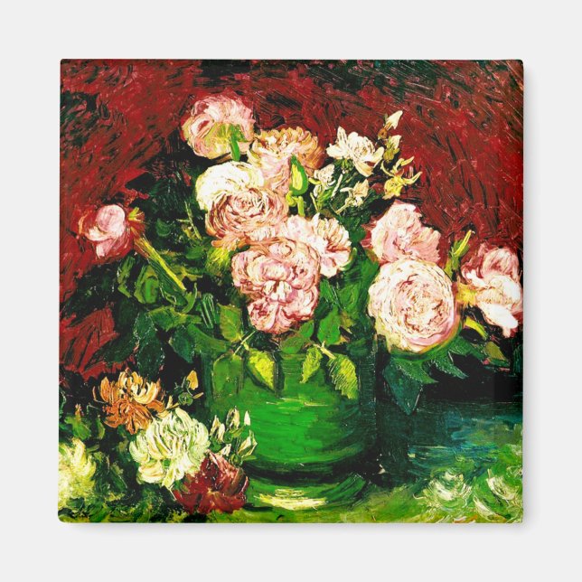 Van Gogh Peonies and Roses Magnet (Front)