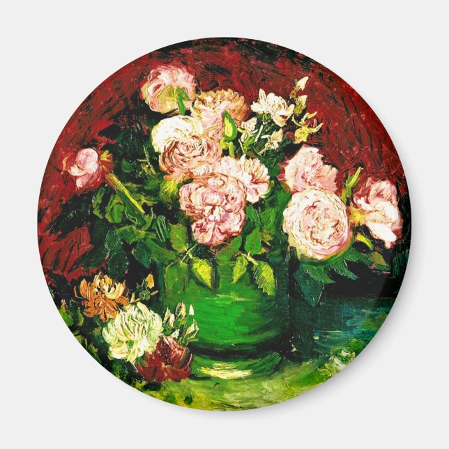 Van Gogh Peonies and Roses Magnet (Front)