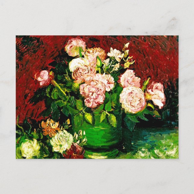 Van Gogh Peonies and Roses Postcard (Front)