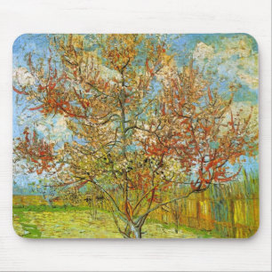 Van Gogh Pink Peach Tree in Blossom, Fine Art Mouse Pad