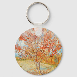 Van Gogh Pink Peach Tree in Blossom Key Chain