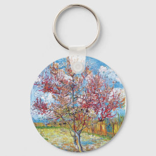 Van Gogh - Pink Peach Trees Keychain