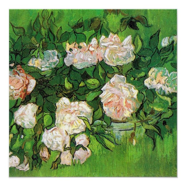 Van Gogh - Pink Roses Poster (Front)