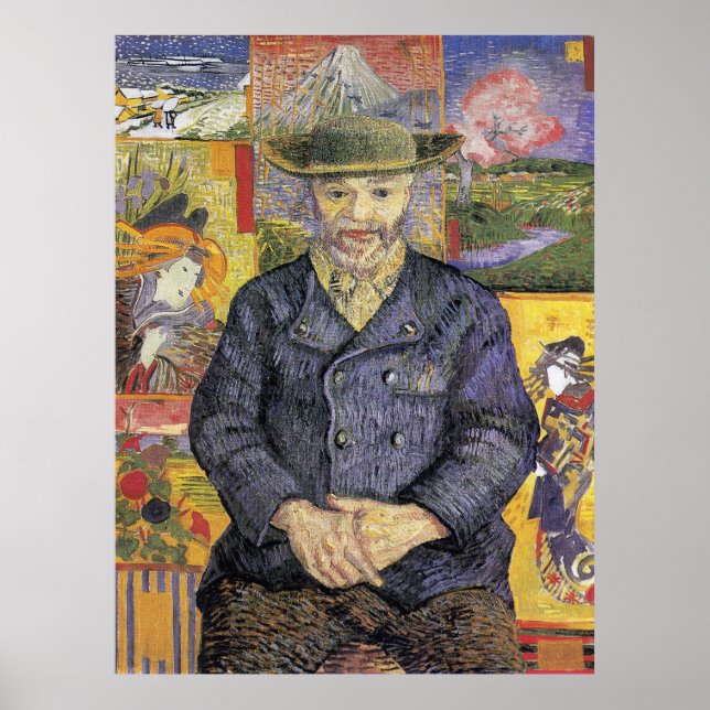 Van Gogh Portrait of Pere Tanguy Post-Impression Poster (Front)