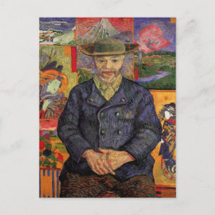 Van Gogh, Portrait of Père Tanguy, Vintage Art Postcard