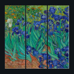 Van Gogh Purple Irises Floral Triptych<br><div class="desc">Vincent Van Gogh (30 March 1853 – 29 July 1890) was an influential Dutch post-impressionist painter. This artwork is called Irises.</div>