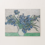 Van Gogh Purple Irises Vase Floral Painting Jigsaw Puzzle<br><div class="desc">Vincent Van Gogh  (30 March 1853 – 29 July 1890) was an influential Dutch post-impressionist painter.  This artwork depicts purple Iris in a vase.</div>