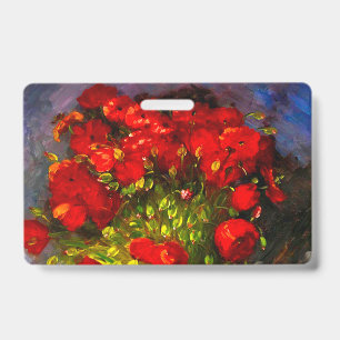 Van Gogh Red Poppies Badge