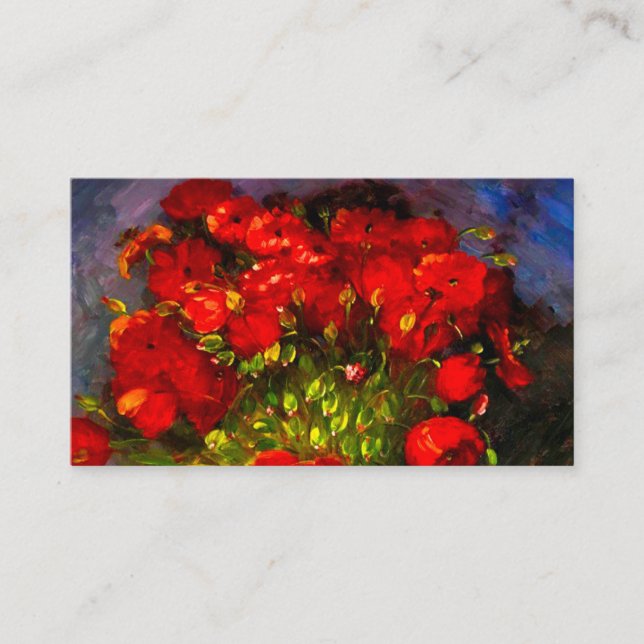 Van Gogh Red Poppies Enclosure Card (Front)