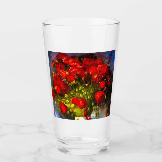 Van Gogh Red Poppies Glass (Front)