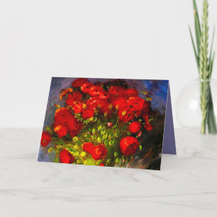 Van Gogh Red Poppies Invitation