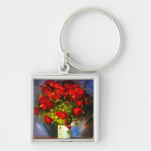 Van Gogh Red Poppies Keychain