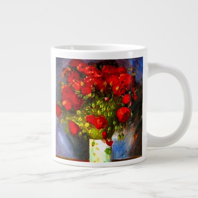 Van Gogh Red Poppies Large Coffee Mug (Right)