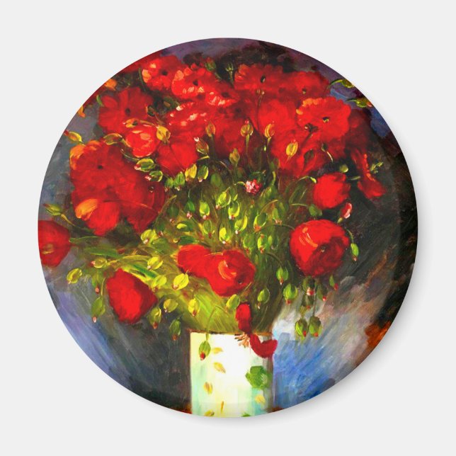 Van Gogh Red Poppies Magnet (Front)