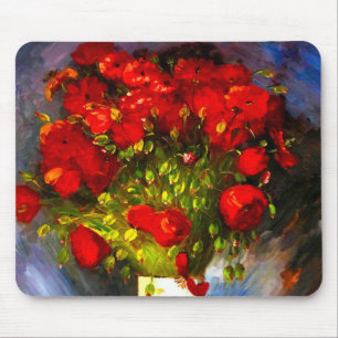 Van Gogh Red Poppies Mouse Pad
