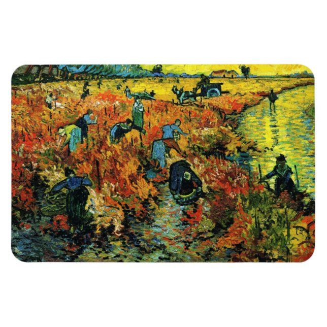 Van Gogh Red Vineyards at Arles Magnet (Horizontal)