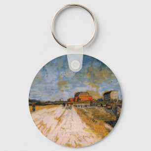 Van Gogh Road Running Beside the Paris Ramparts Keychain