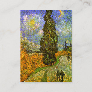 Van Gogh: Road with Cypress and Star Business Card