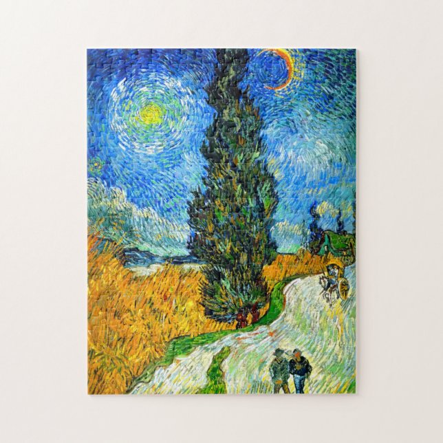 Van Gogh Road with Cypress and Star Jigsaw Puzzle (Vertical)