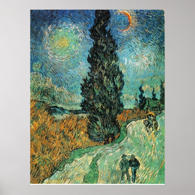 VAN GOGH - ROAD WITH CYPRESS AND STAR POSTER (Front)