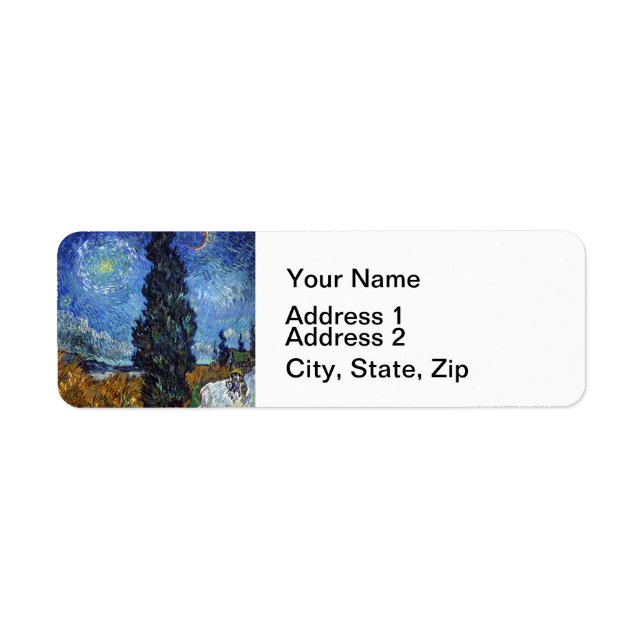 Van Gogh Road With Cypresses Impressionism (Front)