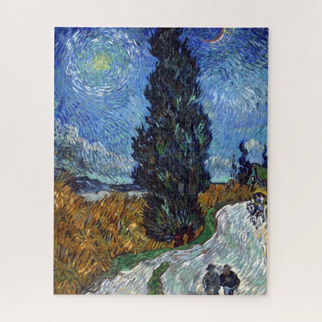 Van Gogh Road With Cypresses Impressionism Jigsaw Puzzle (Vertical)
