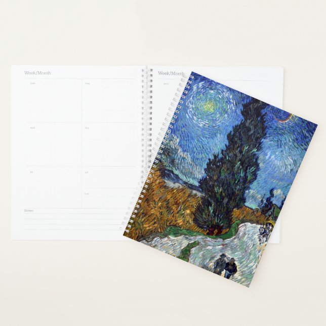 Van Gogh Road With Cypresses Impressionism Planner (Display)