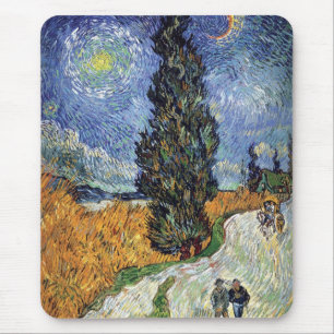 Van Gogh - Road With Cypresses Mouse Pad