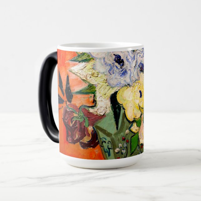 Van Gogh Roses and Anemones Magic Mug (Front Left)