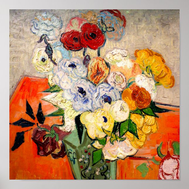 Van Gogh Roses and Anemones Poster (Front)