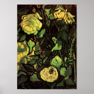 Van Gogh - Roses and Beetle Poster